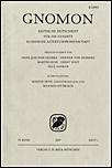  Gnomon-Kritische Zeitschrift fur die gesamte Klassische Altertumswissenschaft
