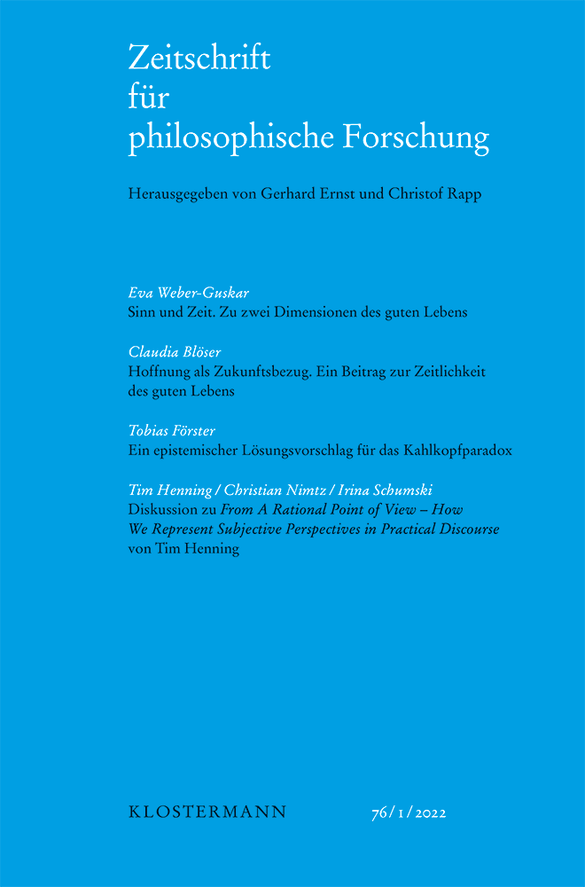 Zeitschrift für philosophische Forschung