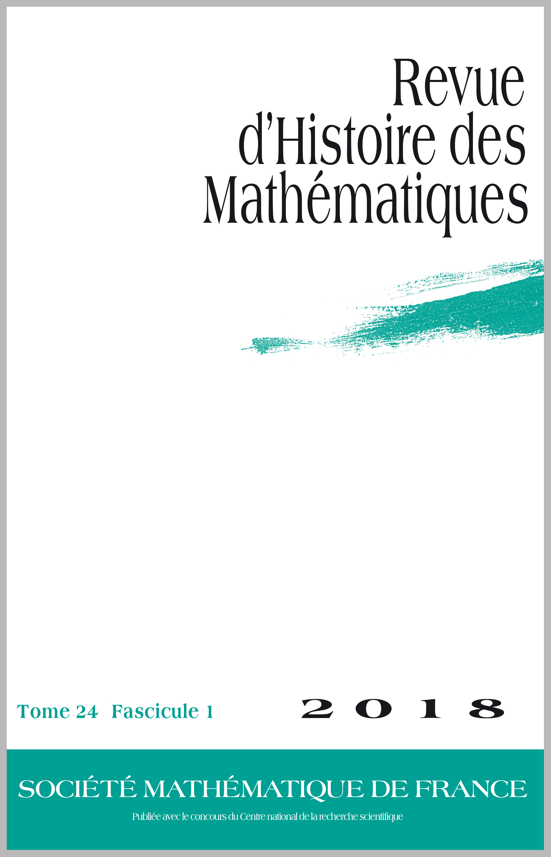 Revue D Histoire Des Mathematiques